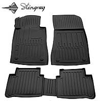 Коврики в салон 3D MERCEDES BENZ W211 E 2WD 2002-2009 5шт TPE с бортами STINGRAY