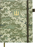 Щоденник датований 2026 (A5, гнучка обкладинка, світло-зелений) Buromax Military BM.21134-15