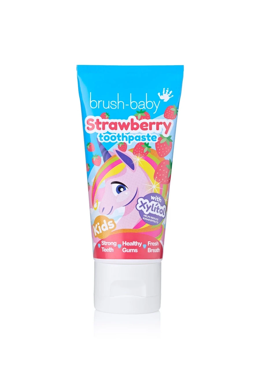 Дитяча зубна паста BRUSH-BABY 3+ полунична 50 мл, фото 1