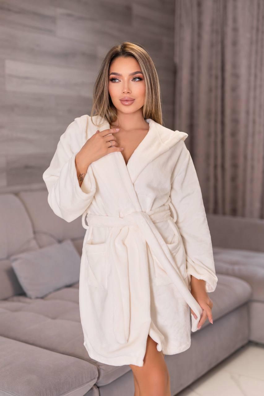 Жіночий домашній махровий халат, фото 1