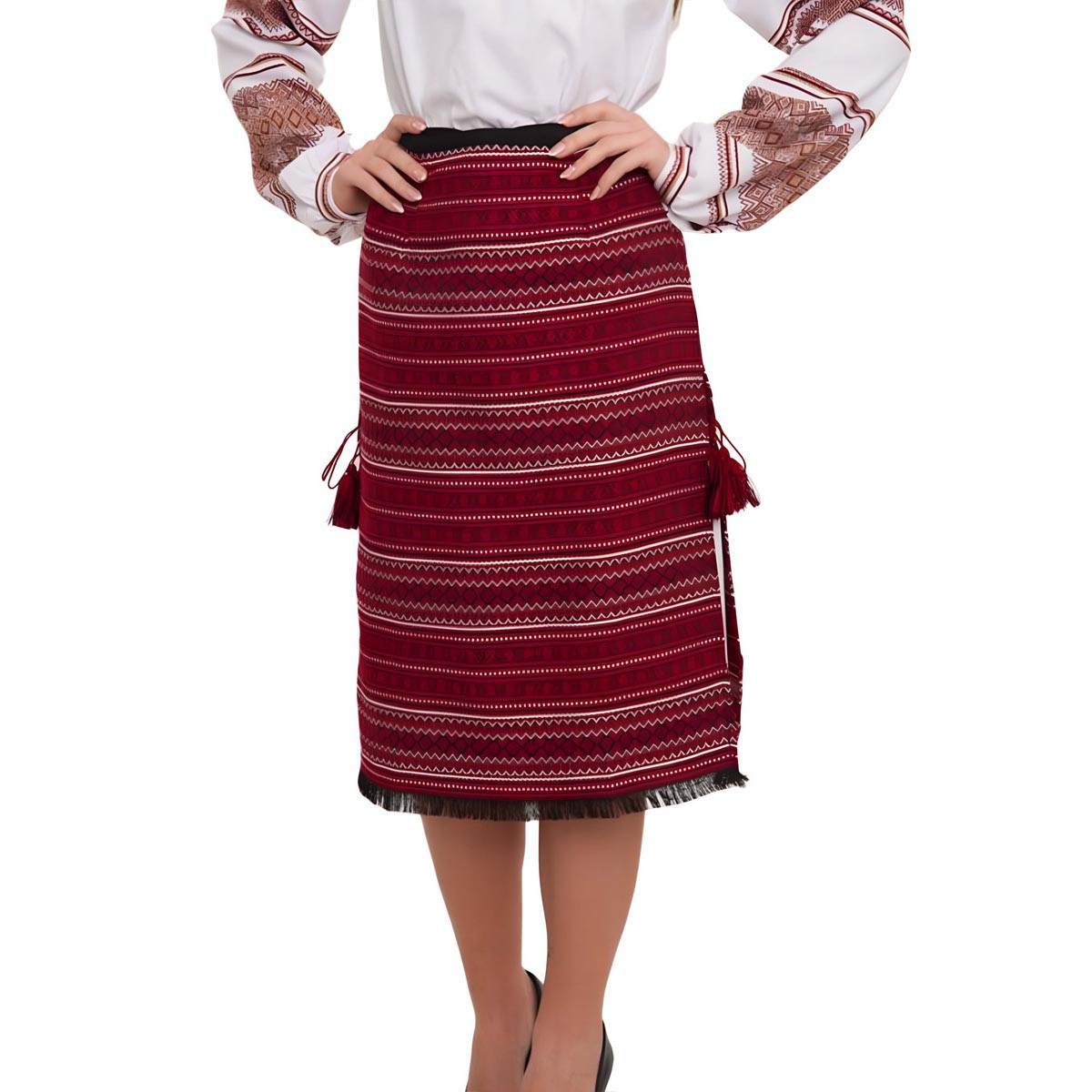 Плахта українська традиційна бордова р.42.44.46.48.50.52.54.56.58.