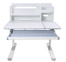 Комплект парта стіл з надбудовою Cubby Nerine Grey + дитяче ортопедичне крісло Cubby Solidago Grey для школяра, фото 3