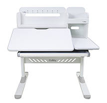 Комплект парта стіл з надбудовою Cubby Nerine Grey + дитяче ортопедичне крісло Cubby Magnolia Grey для школяра, фото 3