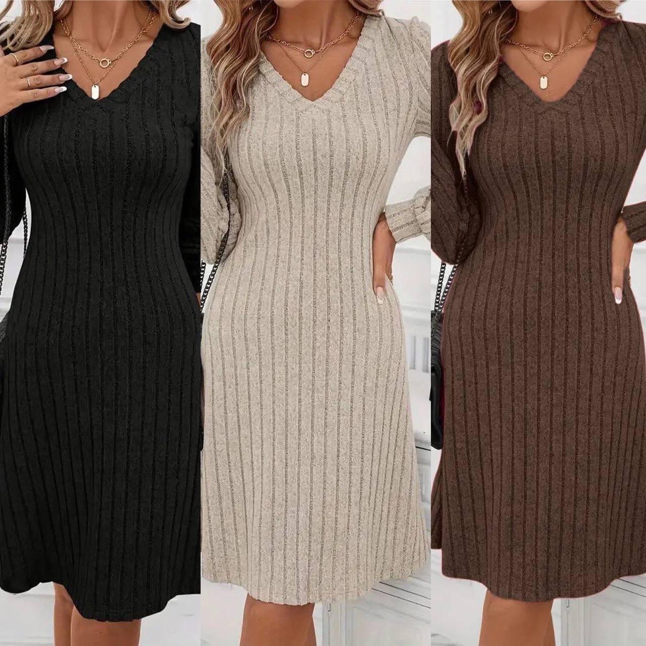 Сукня ангора широкий рубчик Туреччина Модель: 771/772-1119 Колір: бежевий, чорний, шоколад, сірий, фото 1