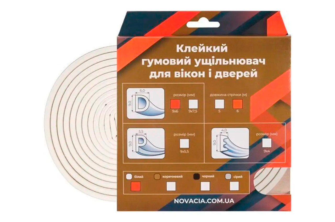 Уплотнитель резиновый D коричневый (6м) (40901689), фото 1