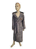 Натуральний підлітковий халат з капюшоном бавовна/бамбук HCM Туреччина