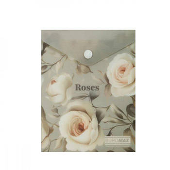 Папка-конверт А6 BuroMAX BM3922-20 ARABESKI пластик на кнопці непрозорий, світло-сірий 647961 G-Rich