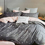 Постільна білизна Сімейний комплект з простирадлом на гумці з фланелі два підодіяльника, фото 2