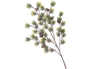 Кедрова гілка з шишками з ефектом льоду 70см