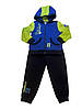 Дитячий теплий спортивний костюм для хлопчика на флісі | Синьо-салатовий | Розмір 92 | Україна, фото 7