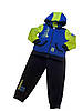 Дитячий теплий спортивний костюм для хлопчика на флісі | Синьо-салатовий | Розмір 92 | Україна, фото 6