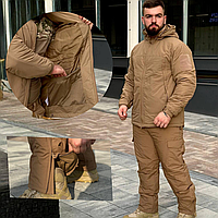 Зимовий тактичний костюм level 7 військовий дуже теплий костюм coyote польовий армійський якісний штурмовий