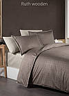 Постільна білизна сатинова La Romano Premium 300 TC євро розмір Ruth wooden, фото 2