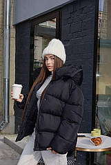 Стильний та теплий об’ємний пуховик Розміри: XS–S, M–L