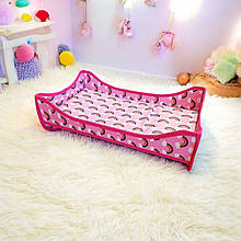 Ліжечко / люлька для ляльки 35-45 см рожева Веселка 8744