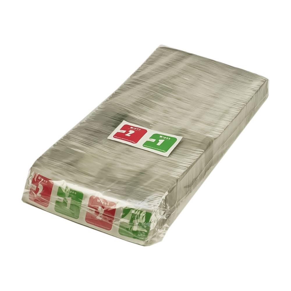 TU TU Салфетки для поклейки защитного стекла комплект 2 шт, влажная 5 х 5 см, сухая 5 х 5 см (500 комплектов/ 1 уп.), фото 1