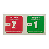 TU TU Салфетки для поклейки защитного стекла комплект 2 шт, влажная 5 х 5 см, сухая 5 х 5 см (500 комплектов/ 1 уп.), фото 2