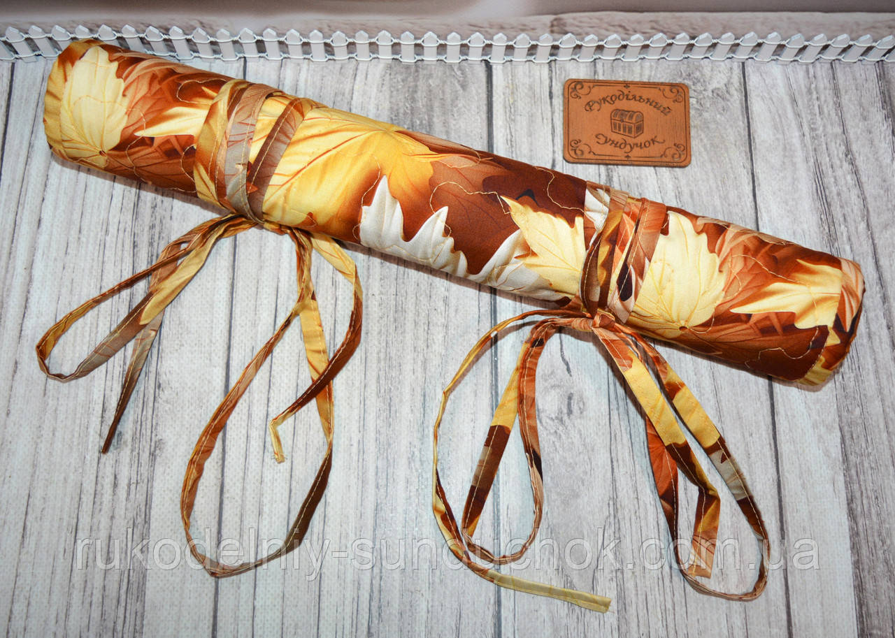 Рол (рулон) для зберігання вишитих робіт (з втулкою) 50*70 см "Помаранчове листя", фото 1