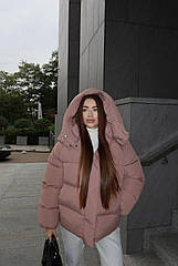 Стильний та теплий об’ємний пуховик Розміри: XS–S, M–L