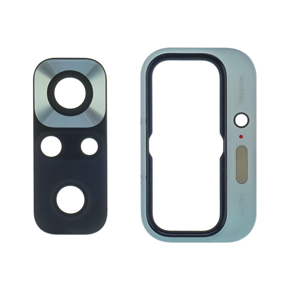 OT Скло камери для Xiaomi Redmi Note 10 Pro із синьою рамкою, фото 1