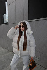 Стильний та теплий об’ємний пуховик Розміри: XS–S, M–L