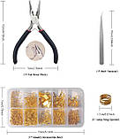 Набір для виготовлення біжутерії (золотий) – 12 видів аксесуарів, інструменти, фото 5