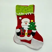 Новорічний чобіток з Сантою, висота 40 см, товар в асортименті
