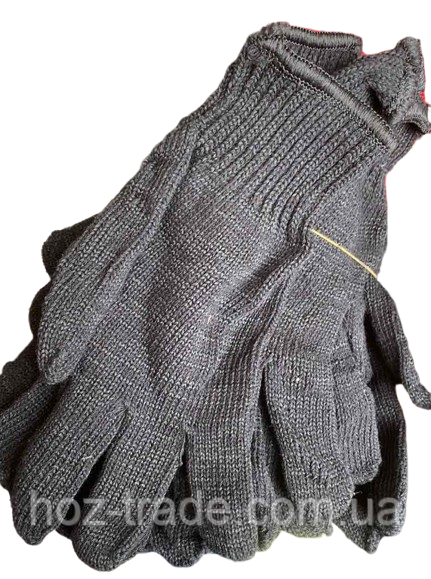 Рукавички робочі зимові подвійні без ПВХ упаковка 10 пар, фото 1