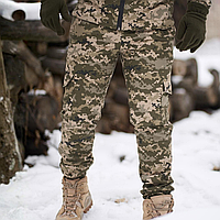 Тактичні зимові штани на флісі піксель польові військові штани теплі армійські якісні штурмові