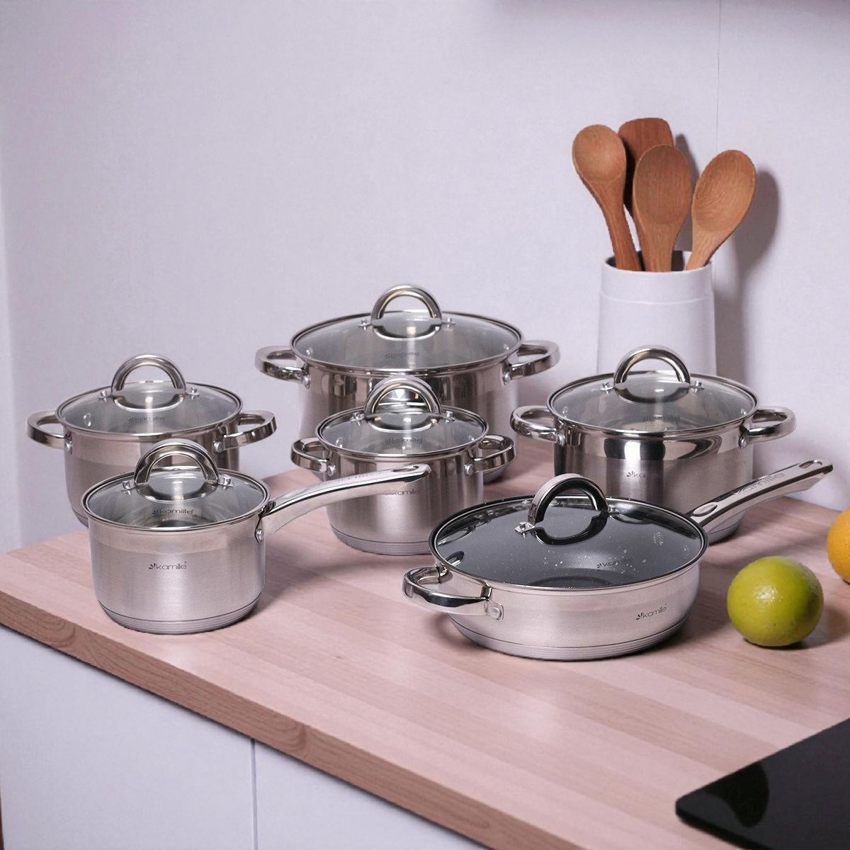 Набір посуду матовий 12 предметів ( Польща) Kamille KM-5634S