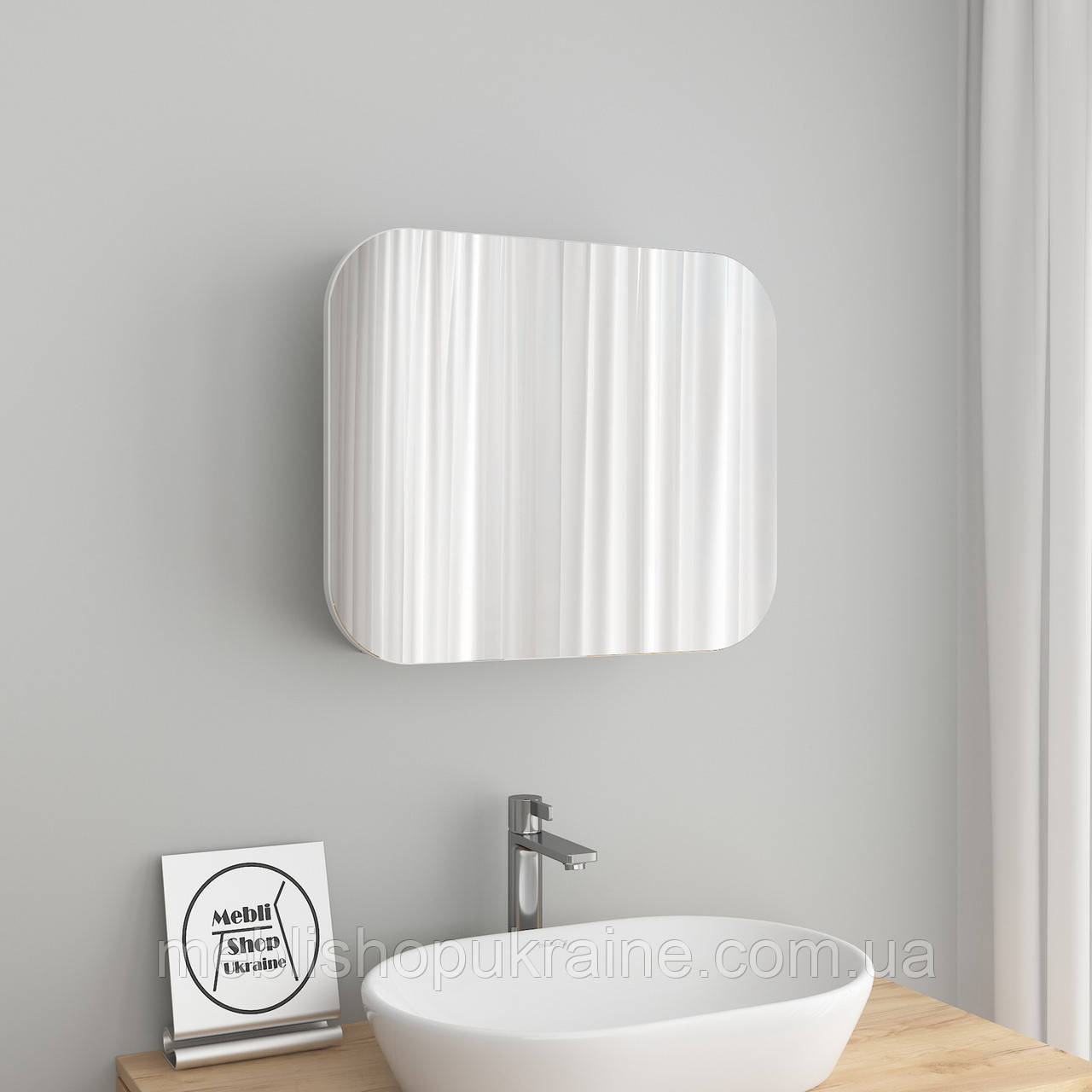 Дзеркало з тумбою. Прямокутне 60х50 (см.), фото 1