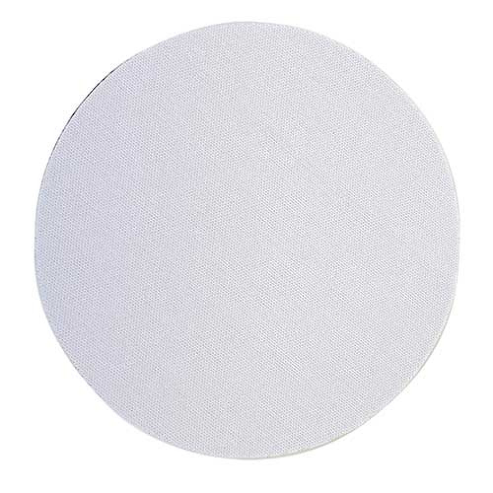 Килимок для миші білий круглий без малюнка з рівними краями (тканина + гума) діаметр 200 мм