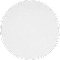 Килимок для миші білий круглий без малюнка з прошитими краями (тканина + гума) діаметр 220 мм