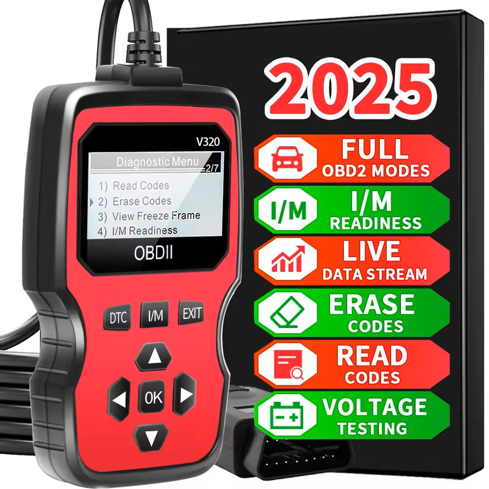 Автосканер OBD2 V320 Універсальний – Діагностичний сканер для авто, зчитування та скидання помилок, фото 1
