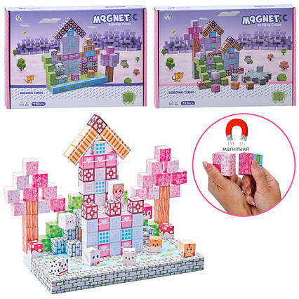 Конструктор магнітний CH1331-32, блоки, 2 види (113 і 110 деталей), у коробці (CH1331-32)