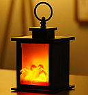 Нічник лампа з імітацією полум'я 25 см працює від 3 батарейок, декоративний LED-світильник на подарунок, фото 5