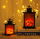 Нічник лампа з імітацією полум'я 25 см працює від 3 батарейок, декоративний LED-світильник на подарунок, фото 2