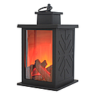 Нічник лампа з імітацією полум'я 25 см працює від 3 батарейок, декоративний LED-світильник на подарунок, фото 6