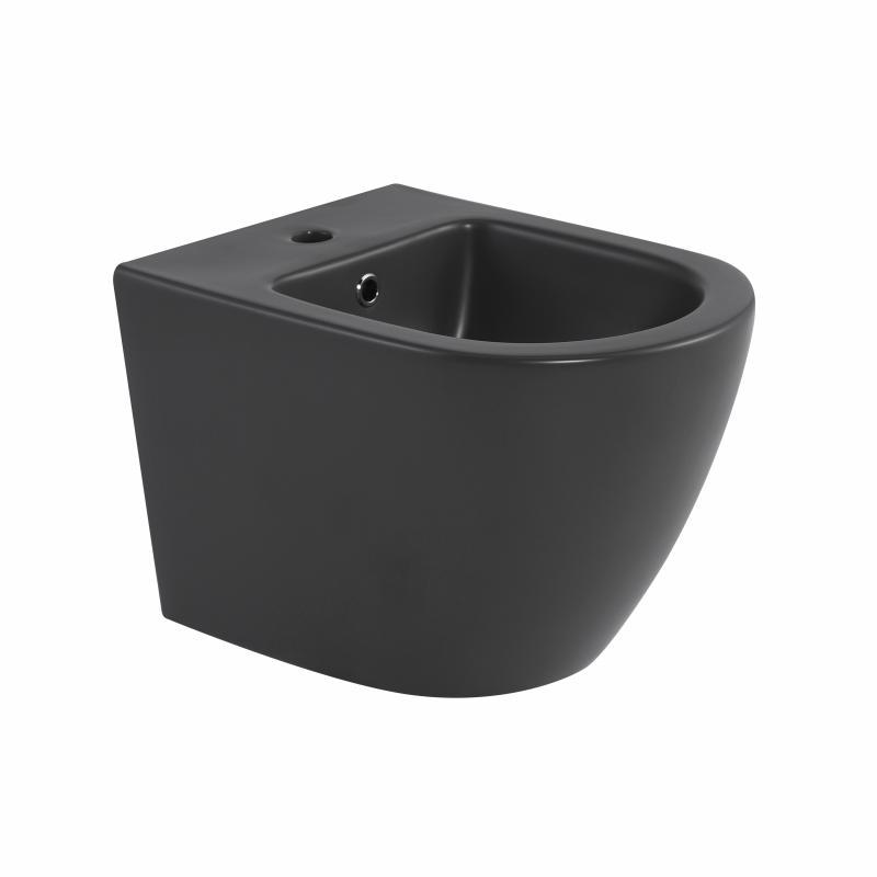 Біде підвісне Qtap Robin 515x370x350 мм, Anthracite QT13551381GAN, фото 1