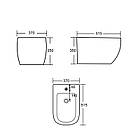 Біде підвісне Qtap Robin 515x370x350 мм, Anthracite QT13551381GAN, фото 2