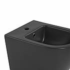 Біде підвісне Qtap Robin 515x370x350 мм, Anthracite QT13551381GAN, фото 5