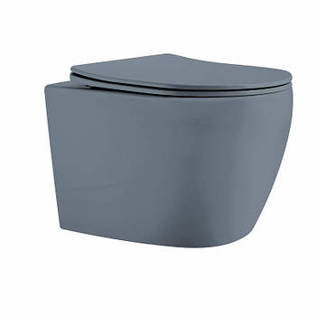 Унітаз підвісний Robin Ultra Quiet 490×365×325 мм, Anthracite, із сидінням Slim Duroplast/Soft-close/Quick Release