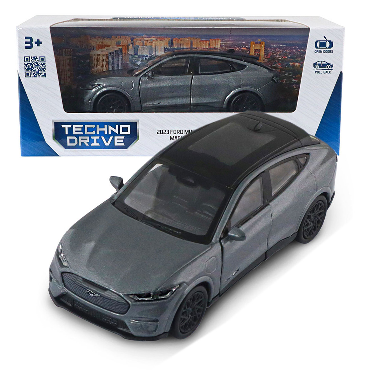 Машина метал Ford Mustang Mach-E GT 2023 Форд 1:43 сірий 5*12*4см (250387W), фото 1