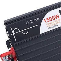 Інвертор SWIPOWER SP-1500LCD, чистий синус, номінальна 1500 Вт., пікова 3000 Вт., вх. напруга DC12, вихідна: AC220, 50Гц, фото 3