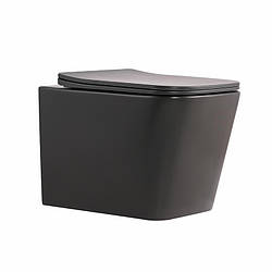 Унітаз підвісний Tern Ultra Quiet 490×365×325 мм, Anthracite, із сидінням Slim Duroplast/Soft-close/Quick Release