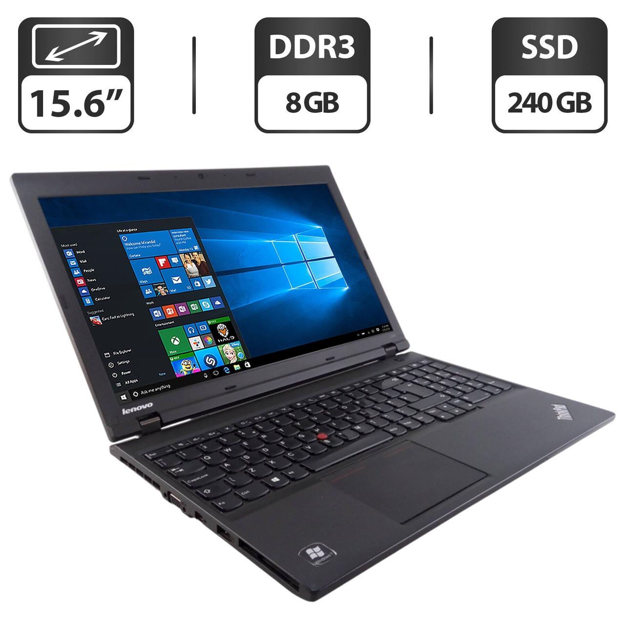 Ноутбук Lenovo ThinkPad L540/ 15.6" (1366x768)/ Core i5-4200M/ 8 GB RAM/ 240 GB SSD/ HD 4600