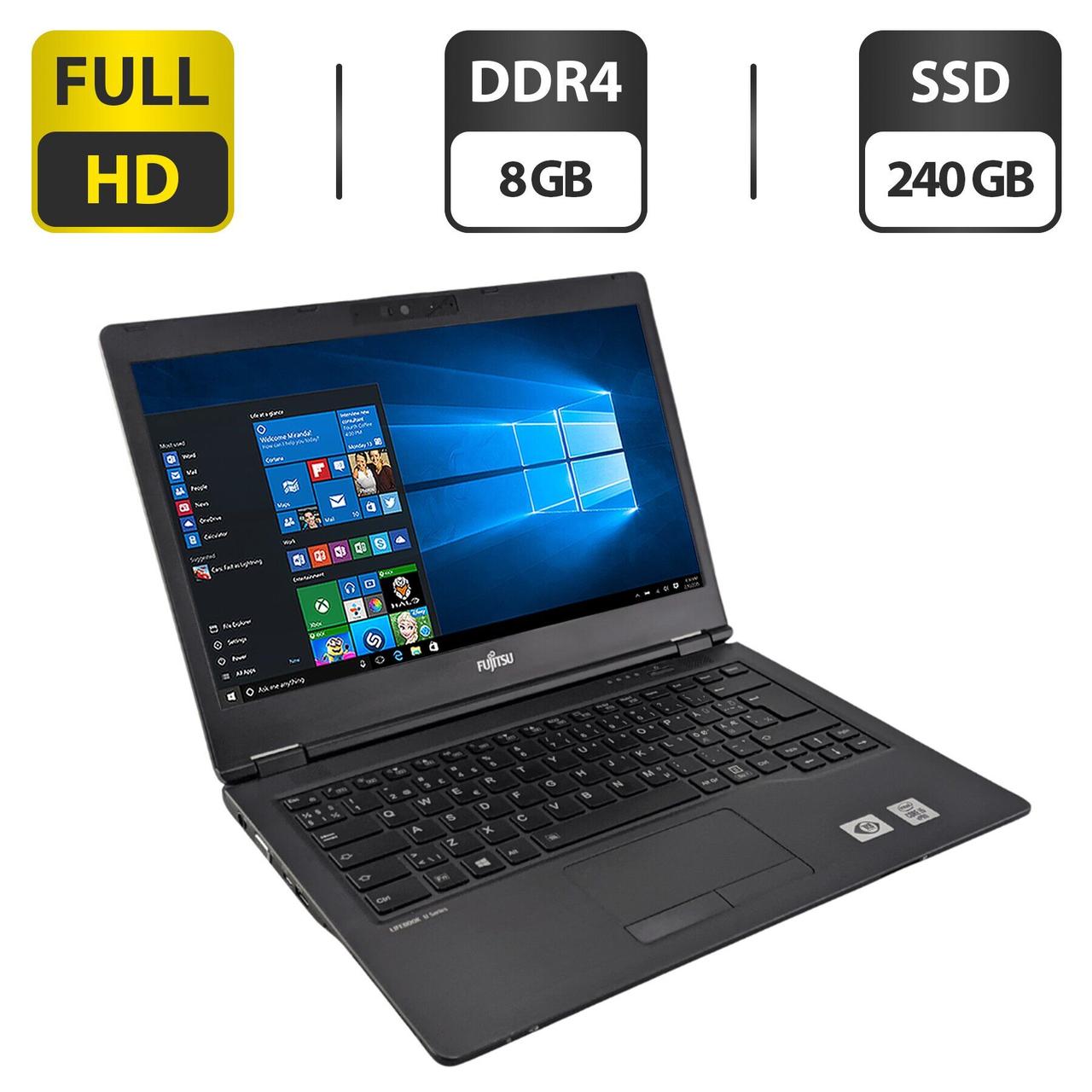 Ультрабук Fujitsu LifeBook U7410/ 14" (1920x1080)/ Core i5-10210U/ 8 GB RAM/ 240 GB SSD/ UHD