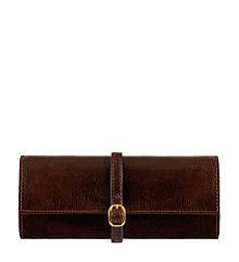 Жіночий шкіряний дорожній футляр для ювелірних виробів — Madame Bovary — Коричневий колір — Time Resistance 5240601