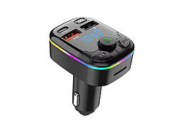 FM трансмітер C9 12-24V Bluetooth 5.4, Type-C PD 20W та USB QC3.0 3.4A з LED підсвіткою