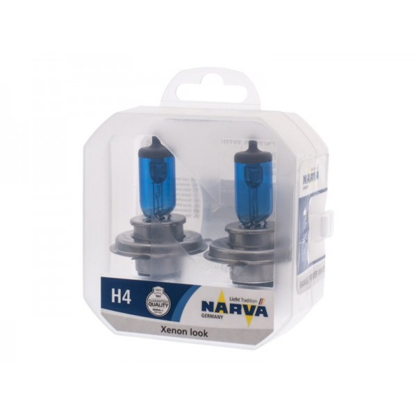 Комплект галогенових ламп NARVA 48680 TWIN SET H4 12V 60/55W RANGE POWER WHITE, фото 1